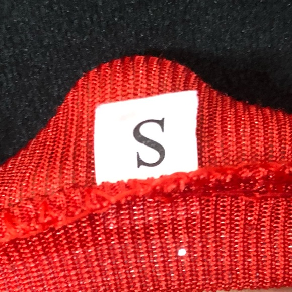 Long Sleeved Red Tube Dress. - Picture 3 of 3